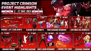 New Project Crimson Event Free Rewards | Free Fire New Event | Ff New Event Today bd Server