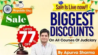 Good News for Law Students | Biggest Sale on all StudyIQ Judiciary Courses | By:- Apurva Sharma
