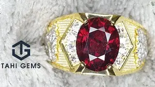 TAHI 3149 NHẪN SONG LONG Đ&Aacute; QU&Yacute; GARNET | GARNET GEMS RINGS |  TAHI PHẠM TAHIGEMS