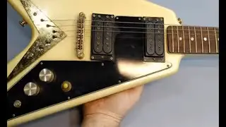 Cleaning Restoring Dirty Old Flying V Guitar Made In Korea #asmr #repair