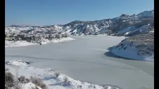 Dersim’de dondurucu soğuk, baraj gölü dondu