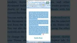 How to Use MS Word Shortcut Key | Italic Font Shortcut Key 
