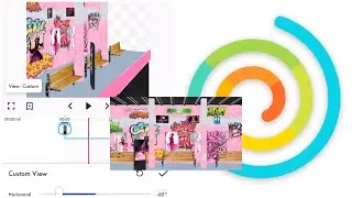 3D room (pink train station) on Funimate