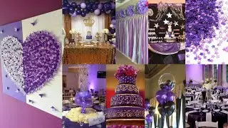 Awesome & dramatic Purple themed party arrangements ideas#Lovely purple homedecor items/gifts craft