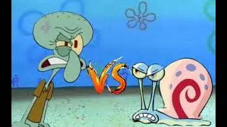 Squidward Tentacles vs. Gary the Snail (Official Audio) - Parody Rap Battles