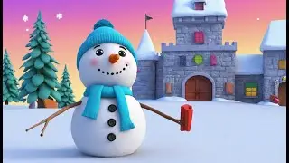 Tiny Snowman Builds a Winter Castle ⛄🏰 | 3D Animated Nursery Rhyme for Kids