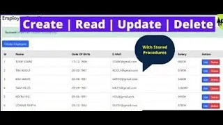Part 1 CRUD Application Using Database First Approach In ASP.NET Core 6 #entityframeworkcore #core