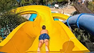 Kuşadası Water Park: Fun times on the Night Tunnel and Speed Slide