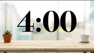 4 Minute Calm Lofi Music Desk Timer | Focus, Study, Classroom, Work, Presentations