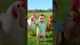 Baby chicken Dance 🐶❤️#viral #shorts #cutebaby #babydance #animals #chicken