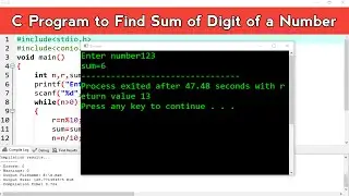 C Program to Find Sum of Digits of Number in Hindi With Dry Run | Learn Programming