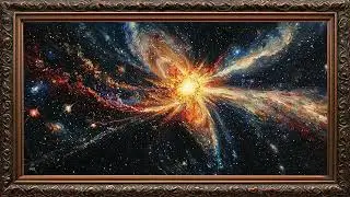 Epic Supernova Explosion Artwork Frame tv Art Vintage Framed TV Art Screensaver