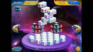 Mahjongg Dimensions Deluxe final level (Space-6, replay mode)