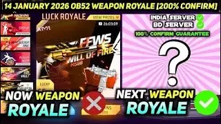 NEXT WEAPON ROYALE FREE FIRE 2026 | WEAPON ROYALE NEW GUN SKIN | UPCOMING OB52 UPDATE WEAPON ROYAL
