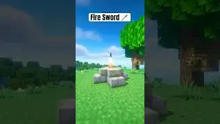 Minecraft Fire Sword Build!