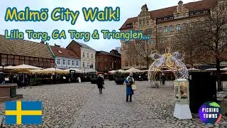 Ep. 20 - Malmo City Walk! | Lilla Torg, GA Torg & Triangeln | Malmo, Sweden