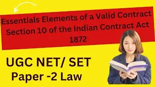 Essentials Elements of a Valid Contract Section 10 of the Indian Contract Act 1872 #contract