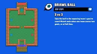 ''ZIP ZIP'' BRAWL BALL MAP | BRAWL STARS GAMEPLAY | CRAZY