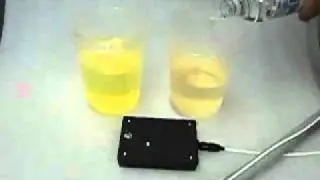 Water sensor finds water in gasoline or in diesel