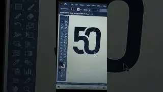 How To Create 50 Number Logo Design In Adobe Illustrator || #shorts #shortviral #number #logodesign
