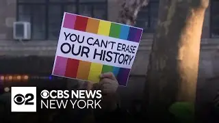 Rally held at Stonewall National Monument after long-flying Pride flag quietly taken down