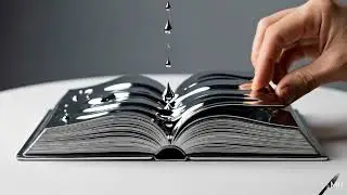 Turning Pages of a Liquid Mercury Book | Ultra-Realistic Metallic ASMR Experience