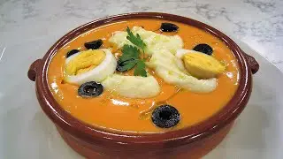 Salmorejo de naranjas con Brandada de bacalao