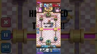 HE DODGED THE LOG!! #clashroyale #viral #supercell #views #gaming #shorts #fyp #funny #chest