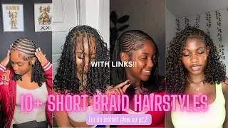 SHORT braid hairstyles for BLACK GIRLS| Quick glowup| aesthetic
