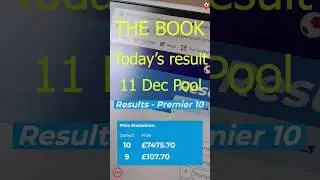 The book today's result #betting #sportsgambling #pools