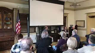 Ann Berman and Peter Kaufman discussing Louis Graveraet Kaufman