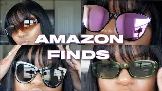 SUMMER AMAZON FINDS ! 😱 $10 TRENDY SUNGLASSES |  Y2K, CAT EYES, LORVAE DUPES + MORE