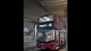 (High Revs) Route 482 to Heathrow Airport, Terminal 5 on 2016 YX20 OBY enviro 400 mmc voith