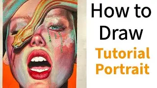 Tutorial How to draw Snake Portrait Pencil