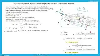 Dynamic Force Analysis of a Car in acceleration - Vehicle Dynamics