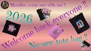 1/ Welcome back everyone !! No sew tote bag #sewingtutorial