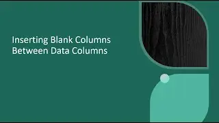 Inserting Blank Columns Between Data Columns