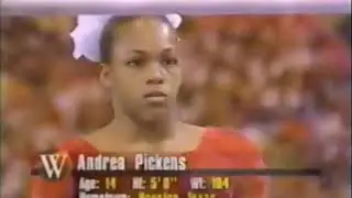 Andree Pickens with an incredible toe on front tuck 1.5 dismount on uneven bars!