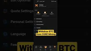 withdraw BTC from Satoshi CORE mining