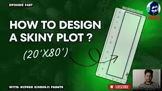 Skinny Plot Design 20'X80' | 2BHK + Shops | How to design floor plan? | AutoCAD | Rupesh range