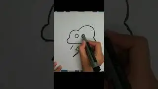 #drawing of thunder strom#easy#creative#satisatisfying