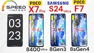 POCO F7 против X7 Pro против S24 Ultra SpeedTest 🔥🔥🔥 #pocof7 #povox7pro