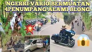 Ngerri!!..Vario bermuatan 4penumpang alami remblong Hinga terbang berhamburan 