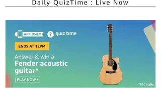 जीतो गिटार Amazon Quiz 6 June 2020 Answers Win &ndash; Fender Acoustic Guitar