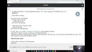 COSC 1337 Homework 10 Overview