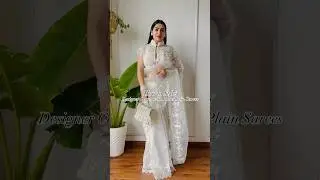 How to style Designer cape with basic plain saree #saree #stylingtips #foryou #snehalmishra