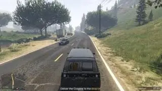 Grand Theft Auto V_Biker gets stuck..lol