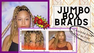 LIGHT JUMBO BOX BRAIDS | RUBBER BAND | FREE PART | BRAID WITH ME