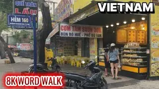 Walking Street Of VungTau City In The Morning, Vietnam Walking Tour 4K HDR