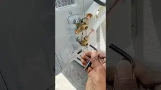 Haiar inverter split ac cooper pipelinee gass cheking / Haiar #sho #airconditioner #coolingsolution